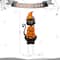 Glitzhome; Glitzhome® 36"H Halloween Metal Black Cat with Spring Head and Stacked Pumpkin Yard Stake; Category:Halloween Yardstakes; Image:9